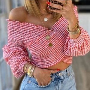 ZARA Vichy Top
